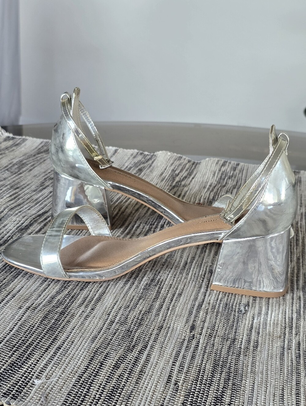 Asos Wide Fit Silver Sandals UK7 US9
